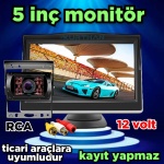 1 ADET LEDLİ METAL KASA KAMERA VE 5 İNÇ EKRAN  12 VOLT KAYIT YAPMAZ - Görsel 7