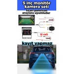 1 ADET LEDLİ METAL KASA KAMERA VE 5 İNÇ EKRAN  12 VOLT KAYIT YAPMAZ - Görsel 5