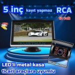 1 ADET LEDLİ METAL KASA KAMERA VE 5 İNÇ EKRAN  12 VOLT KAYIT YAPMAZ - Görsel 4