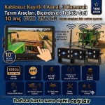 10 İNÇ DVR DOKUNMATİK 3 ADET KABLOSUZ KAMERA AHD 1080P  MONİTÖR BSD KÖR NOKTA SİSTEMLİ 12 24 V - Görsel 3