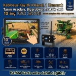 10 İNÇ DOKUNMATİK 1 ADET KABLOSUZ KAMERA AHD 1080P DVR MONİTÖR BSD KÖR NOKTA SİSTEMLİ 12 24 V - Görsel 4