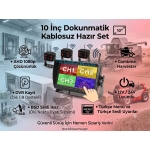 10 İNÇ DVR DOKUNMATİK 3 ADET KABLOSUZ KAMERA AHD 1080P  MONİTÖR BSD KÖR NOKTA SİSTEMLİ 12 24 V - Görsel 4