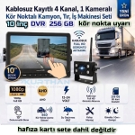 10 İNÇ DOKUNMATİK 1 ADET KABLOSUZ KAMERA AHD 1080P DVR MONİTÖR BSD KÖR NOKTA SİSTEMLİ 12 24 V - Görsel 2