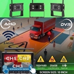 10 İNÇ DVR DOKUNMATİK 3 ADET KABLOSUZ KAMERA AHD 1080P  MONİTÖR BSD KÖR NOKTA SİSTEMLİ 12 24 V - Görsel 5