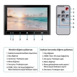 9 İNÇ HDMİ VGA TFT LCD  GÜVENLİK MONİTÖRÜ - Görsel 4