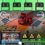 10 İNÇ DVR 4 KAMERALI KABLOSUZ DOKUNMATİK AHD 1080P BSD KÖR NOKTA UYARI 12 24 VOLT - Görsel 7