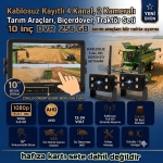 10 İNÇ DOKUNMATİK DVR 2 ADET KABLOSUZ KAMERA AHD 1080P  MONİTÖR BSD KÖR NOKTA SİSTEMLİ 12 24 V - Görsel 5