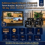 10 İNÇ DVR 4 KAMERALI KABLOSUZ DOKUNMATİK AHD 1080P BSD KÖR NOKTA UYARI 12 24 VOLT - Görsel 2
