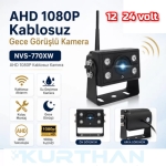 10 İNÇ DVR DOKUNMATİK 3 ADET KABLOSUZ KAMERA AHD 1080P  MONİTÖR BSD KÖR NOKTA SİSTEMLİ 12 24 V - Görsel 8