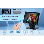 9 İNÇ HDMİ VGA TFT LCD  GÜVENLİK MONİTÖRÜ - Görsel 2